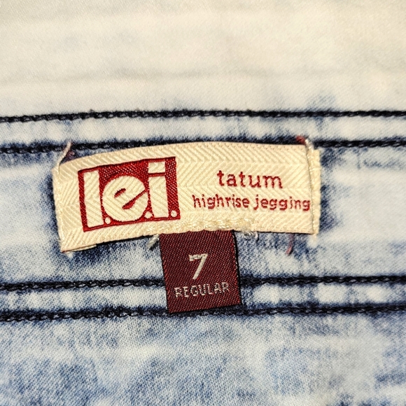 Acid Washed Jeans High Rise Waist Skinny Jeggings Side Zip Tatum Highrise LEI 7 - Picture 8 of 9